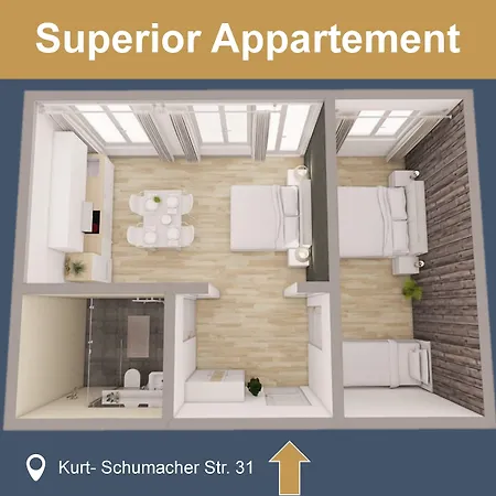 アパートホテル Luga Homes - Stadthaus 3*